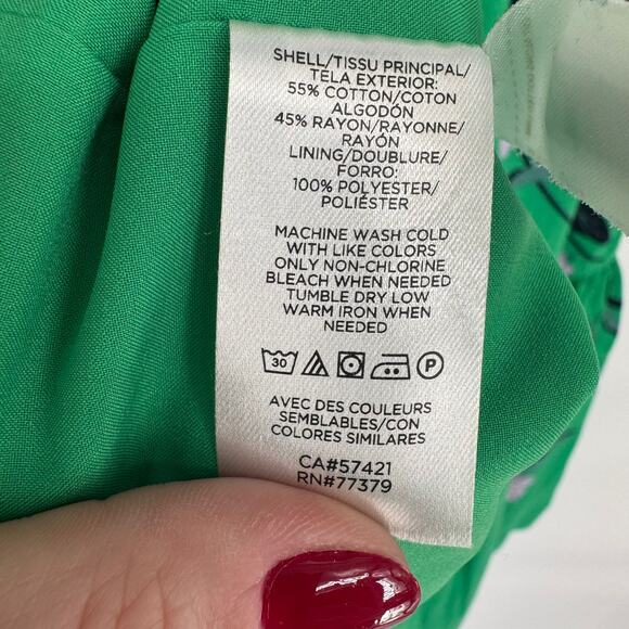 Ann Taylor Green Purple Floral Knee Length Dress Sz 4P Fairy Valentine Romantic - Picture 6 of 8